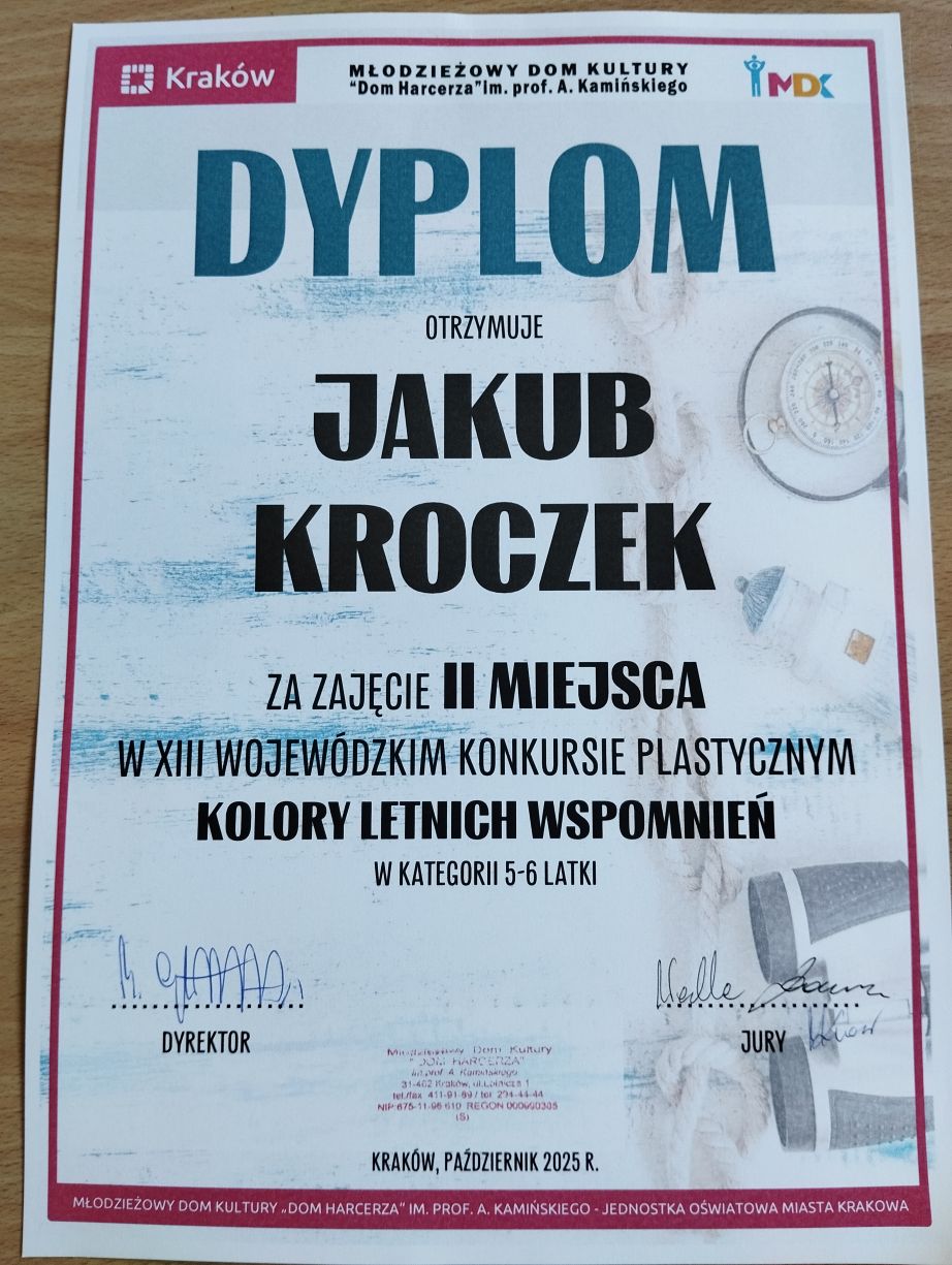 Laureaci Konkursu Plastycznego „Kolory letnich wspomnień”