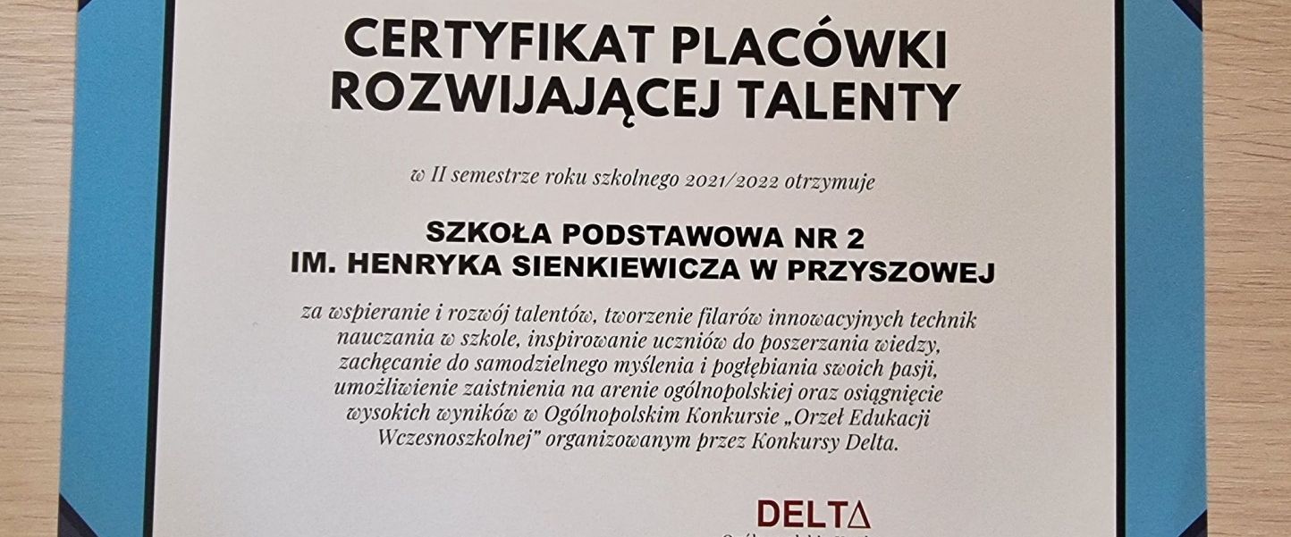 Laureaci Konkursu ,,Orzeł Edukacji Wczesnoszkolnej” w roku szkolnym 2021/2022