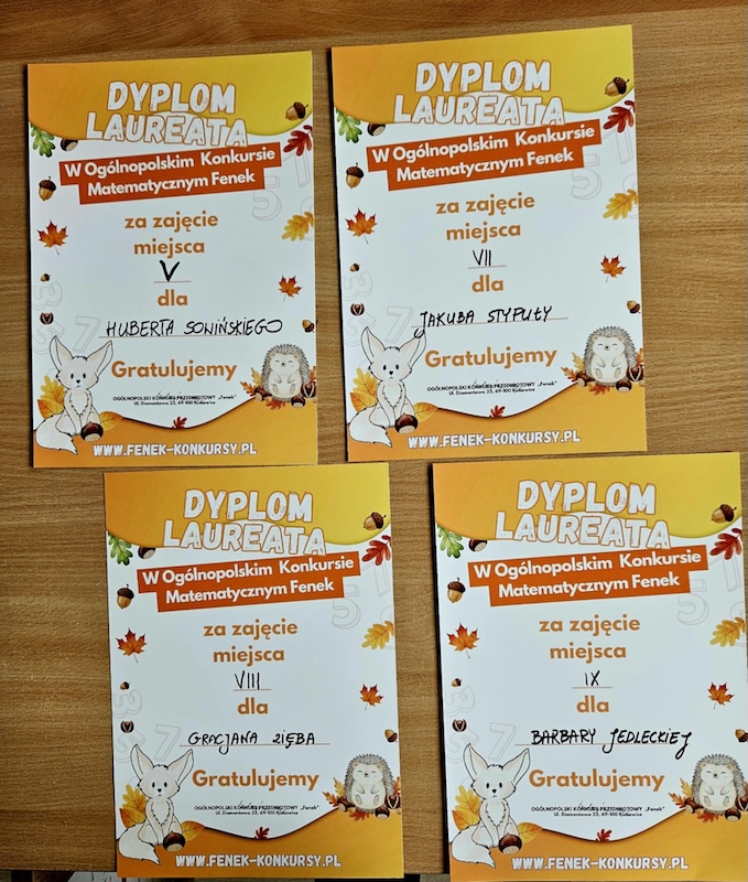 Ogólnopolski Konkurs Matematyczny FENEK